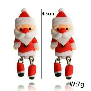 NWOT!!! Santa Claus 🎄 Earrings Clay